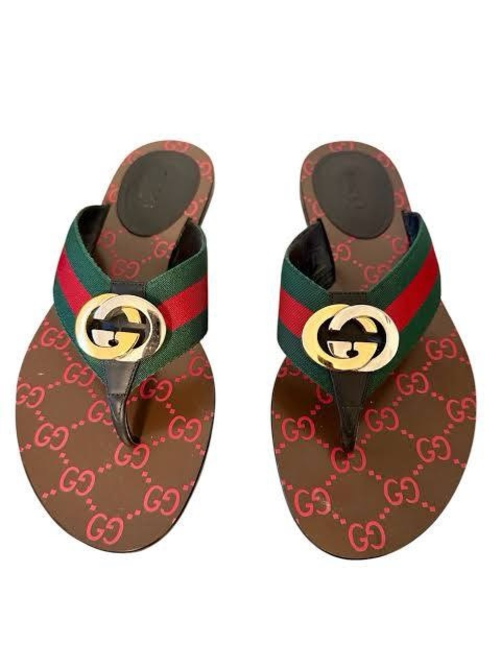 Gucci Kika GG Web Thong Sandals